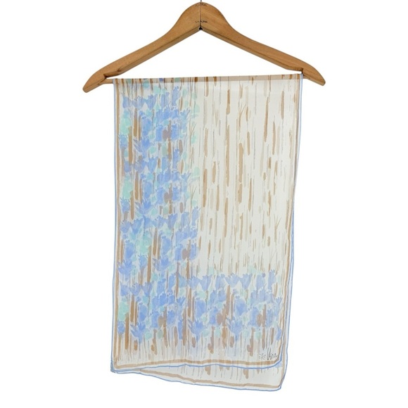 Vintage Scarf RARE Vera Neumann Handrolled Verasheer Made in Japan 13”x42” - Picture 1 of 9